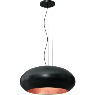 LUMINEX 1624 żyrandol oval (dia 700) black/copper 1