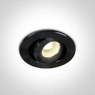 ONE LIGHT 11103B/B/W Psari czarny wpust COB LED 3000K 1W/2W