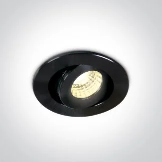 ONE LIGHT 11103B/B/W Psari czarny wpust COB LED 3000K 1W/2W