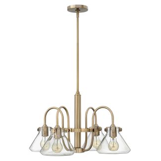 ELSTEAD Congress HK-CONGRESS4-A-BC 4 Light Clear Glass Chandelier - Brushed Caramel