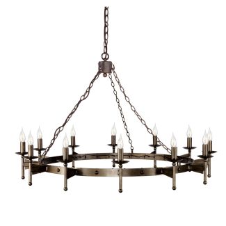 ELSTEAD CROMWELL CW12 OLD BRZ 12Lt Chandelier