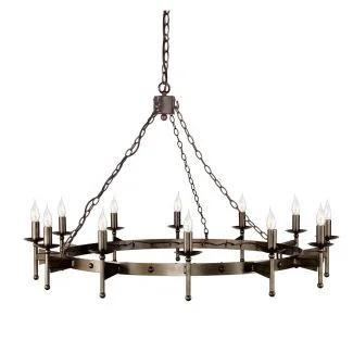 ELSTEAD CROMWELL CW12 OLD BRZ 12Lt Chandelier