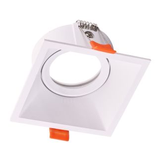 MILAGRO MLOS7241 Oczko Sufitowe Podtynkowe Kwadratowe Ruchome 1xGU10 IP20 Biały