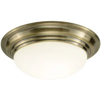 DAR BAR5275 BARCLAY SMALL FLUSH IP44 ANT BRA