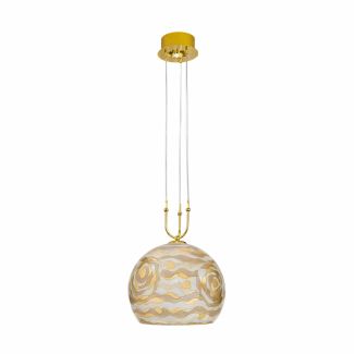 KOLARZ 0392.31+1L.3.AQ.CH LUNA lampa wisząca złoto 24K