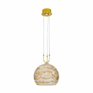 KOLARZ 0392.31+1L.3.AQ.CH LUNA lampa wisząca złoto 24K