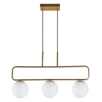 CANDELLUX 33-01573 JOVE LAMPA WISZĄCA MOSIĄDZ 3X20W G9 KLOSZ BIAŁY