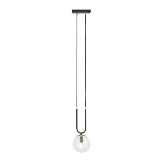 EMIBIG 1114/1 LAMPA WISZĄCA GLAM 1 BLACK/TRANSPARENT