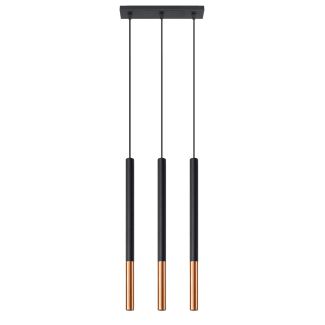 WYPRZEDAŻ SOLLUX SL.0889 Lampa wisząca MOZAICA 3L czarny/miedź