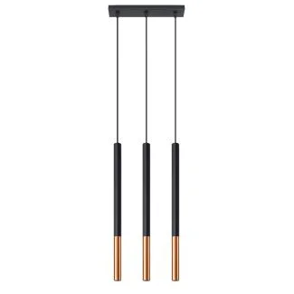 WYPRZEDAŻ SOLLUX SL.0889 Lampa wisząca MOZAICA 3L czarny/miedź