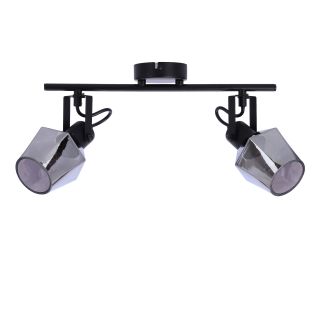 CANDELLUX 92-13361 RANDI LAMPA SUFITOWA LISTWA CZARNY MATOWY 2X15W E14 KLOSZ DYMIONY