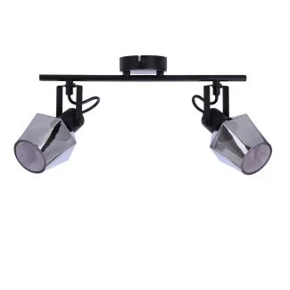CANDELLUX 92-13361 RANDI LAMPA SUFITOWA LISTWA CZARNY MATOWY 2X15W E14 KLOSZ DYMIONY