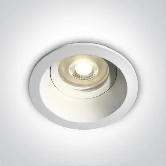 ONE LIGHT 10105D4/W Meladia biały wpust z oprawką GU10 MR16 50W dark light