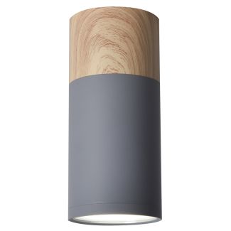 CANDELLUX 2284279 TUBA LAMPA SUFITOWA 1X15W GU10 6,8/15 SZARY+DREWNO