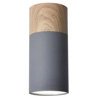 CANDELLUX 2284279 TUBA LAMPA SUFITOWA 1X15W GU10 6,8/15 SZARY+DREWNO