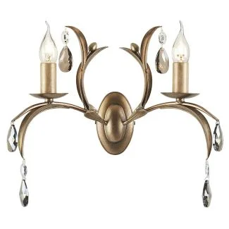 ELSTEAD LILY LL2 ANT BRZ 2Lt Wall Light