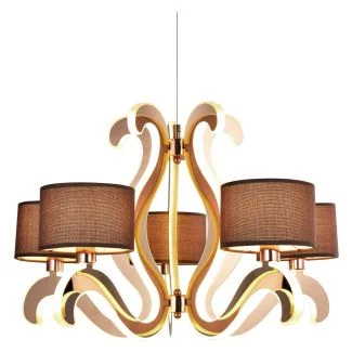 CANDELLUX 35-33918 AMBROSIA 3 ZWIS 5X40W E14 + 43,4W LED MIEDZIANY