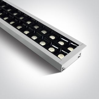 ONE LIGHT 38150BR/W/C Pitrofos biała oprawa wpuszczana UGR17 4000K 40W + 4 klipsy mocujące, 4 złącza & 2 zaślepkis
