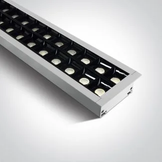 ONE LIGHT 38150BR/W/C Pitrofos biała oprawa wpuszczana UGR17 4000K 40W + 4 klipsy mocujące, 4 złącza & 2 zaślepkis
