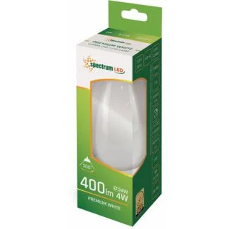 SPECTRUMLED 14069 Żarówka LED ŚWIECOWA E-14 230V 4W COG WW MILKY SPECTRUM