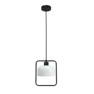 CANDELLUX 31-26798 Zodiac lampa wisząca czarny 1x40W E27 klosz biały