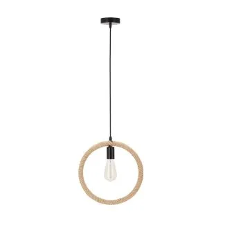 CANDELLUX 31-28754 Kolo lampa wisząca czarny+beżowy 1x40W E27