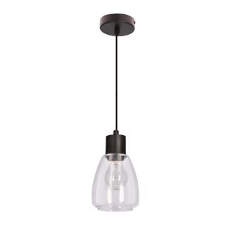 CANDELLUX 31-35066 MOLDO lampa wisząca czarny 1x40W E27 klosz bezbarwny