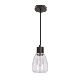 CANDELLUX 31-35066 MOLDO lampa wisząca czarny 1x40W E27 klosz bezbarwny