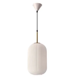 CANDELLUX 31-35455 CRESTO lampa wiszaca biały+złoty 1x40W E27 klosz biały