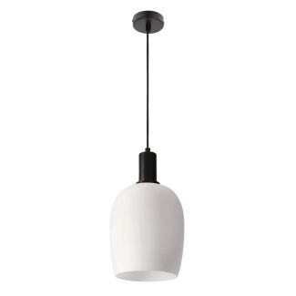 CANDELLUX 31-35530 WOLKEN lampa wiszaca czarny 1x40W E27 klosz biały