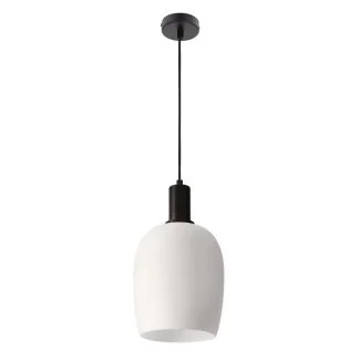 CANDELLUX 31-35530 WOLKEN lampa wiszaca czarny 1x40W E27 klosz biały