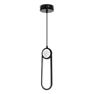 CANDELLUX 31-35585 LACRIMA lampa wiszaca czarny 10cm 15W LED 3000K maskownica biała