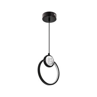 CANDELLUX 31-35592 LACRIMA lampa wiszaca 20cm czarny 15W LED 3000K maskownica biała