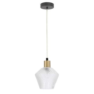CANDELLUX 31-36360 Greniko lampa wisząca czarny 1x40W E14 klosz bezbarwny