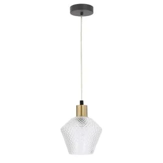 CANDELLUX 31-36360 Greniko lampa wisząca czarny 1x40W E14 klosz bezbarwny