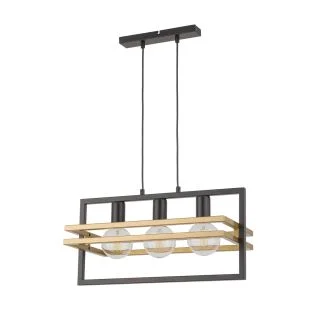 SIGMA 32392 MERCI 3 lampa wisząca czarna złoty