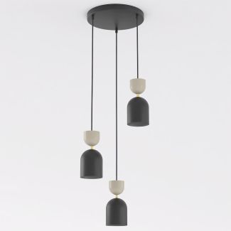 EMIBIG 1738/3PREM GAUDI 3PREM BLACK MOKKA Lampa wisząca