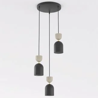 EMIBIG 1738/3PREM GAUDI 3PREM BLACK MOKKA Lampa wisząca