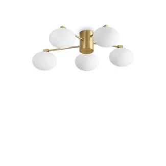 IDEAL LUX 316697 HERMES PL5 D60 OTTONE LAMPA SUFITOWA mosiądz