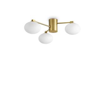 IDEAL LUX 317007 HERMES PL3 D60 OTTONE LAMPA SUFITOWA mosiądz