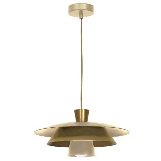 LUMINEX 3171 żyrandol Plato beige/gold 1xE27