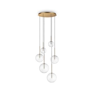 IDEAL LUX 317243 EQUINOXE SP6 OTTONE LAMPA WISZĄCA mosiądz