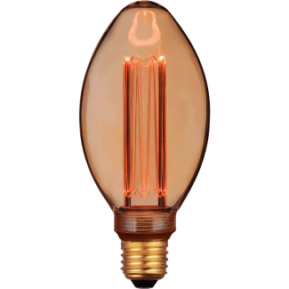 POLUX 317704 Żarówka dekoracyjna DecoVintage Led B75 Amber Pillar E27 4W 200lm 1800K odkręcany klosz