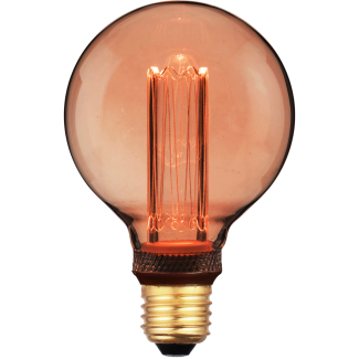POLUX 317728 Żarówka dekoracyjna DecoVintage Led G95 Amber Pillar E27 4W 200lm  1800K odkręcany klosz