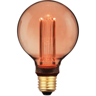 POLUX 317728 Żarówka dekoracyjna DecoVintage Led G95 Amber Pillar E27 4W 200lm  1800K odkręcany klosz