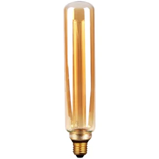 POLUX 317766 Żarówka dekoracyjna DecoVintage Led T60 Amber Pillar E27 4W 180lm 1800K odkręcany klosz
