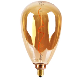POLUX 317803 Żarówka dekoracyjna DecoVintage Led Filament S173 Amber E27 4W 260lm 1800K