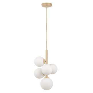 SIGMA 33607 Perla 5 lampa wisząca złoty,biały