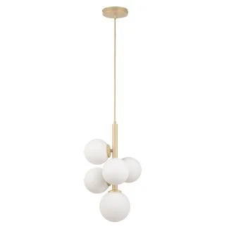 SIGMA 33607 Perla 5 lampa wisząca złoty,biały