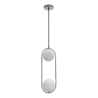 CANDELLUX 32-32072 Cordel lampa wisząca chromowy 2x20W G9 klosz biały